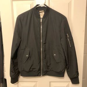 ZARA black bomber jacket with pockets